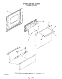 OVEN DOOR Diagram and Parts List for FEP210VW0  Roper Range