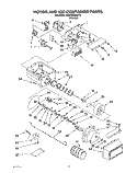 MOTOR AND ICE CONTAINER Diagram and Parts List for 3XARG485WP01  Whirlpool Refrigerator