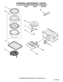 INTERNAL MICROWAVE PARTS Diagram and Parts List for WOC54EC0AW00  Whirlpool Microwave Oven Combo