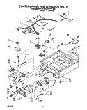 CONTROL PANEL AND SEPARATOR Diagram and Parts List for CSP2761AN0  Whirlpool Dryer