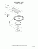 TURNTABLE PARTS Diagram and Parts List for YMH1170XSB5  Whirlpool Microwave