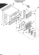 CABINET Diagram and Parts List for ACQ142XD1  Whirlpool Air Conditioner