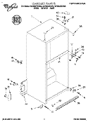CABINET Diagram and Parts List for 8ET20ZKXDG02  Whirlpool Refrigerator