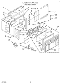 CABINET Diagram and Parts List for CA10WR42  Whirlpool Air Conditioner