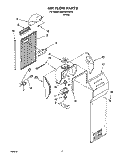 AIR FLOW Diagram and Parts List for SS22AEXHW00  Whirlpool Refrigerator
