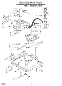 MACHINE BASE Diagram and Parts List for 8LSC8245AW1  Whirlpool Washer