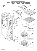 FREEZER LINER PARTS Diagram and Parts List for GC5SHEXNT04  Whirlpool Refrigerator