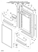 REFRIGERATOR DOOR Diagram and Parts List for KBRS36MHX01  KitchenAid Refrigerator