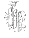 FREEZER DOOR Diagram and Parts List for 3XART710GW01  Whirlpool Refrigerator
