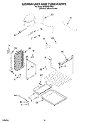 LOWER UNIT AND TUBE PARTS Diagram and Parts List for KSSO36FMX00  KitchenAid Refrigerator