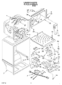 LINER Diagram and Parts List for ST18HPXKQ00  Whirlpool Refrigerator