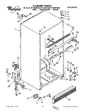 CABINET Diagram and Parts List for ET18ZKXYW00  Whirlpool Refrigerator