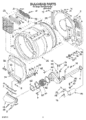 Part Location Diagram of 8530036 Whirlpool DUCT-LINT