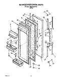 REFRIGERATOR DOOR Diagram and Parts List for 8ED22RQXXW00  Whirlpool Refrigerator