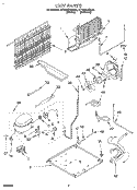 UNIT Diagram and Parts List for RT16DKXBW00  Roper Refrigerator