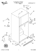 CABINET Diagram and Parts List for 7ET21PKXGW00  Whirlpool Refrigerator