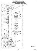 GEARCASE Diagram and Parts List for LSC8244DZ0  Whirlpool Washer