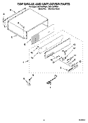 TOP GRILLE AND UNIT COVER PARTS Diagram and Parts List for KBLV36FPM01  KitchenAid Refrigerator