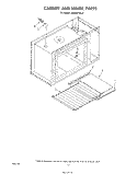 CABINET AND HINGE Diagram and Parts List for RM288PXS0  Whirlpool Microwave Oven Combo