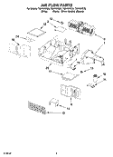 AIR FLOW PARTS Diagram and Parts List for TMH16XSQ0  Estate Microwave