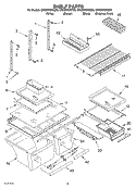 SHELF Diagram and Parts List for GR9SHKXKQ00  Whirlpool Refrigerator