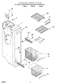 FREEZER LINER Diagram and Parts List for KSFS25FJBL00  KitchenAid Refrigerator