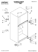 CABINET PARTS Diagram and Parts List for IT8WSKXRW01  Whirlpool Refrigerator