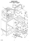 LINER Diagram and Parts List for ET8FTKXKQ00  Whirlpool Refrigerator