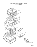 REFRIGERATOR SHELF Diagram and Parts List for 3XARG486WP01  Whirlpool Refrigerator