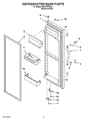 REFRIGERATOR DOOR PARTS Diagram and Parts List for ED2JVEXTS00  Whirlpool Refrigerator