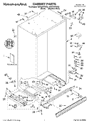 CABINET, LITERATURE Diagram and Parts List for KSSC42FKB00  KitchenAid Refrigerator