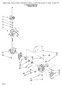 BRAKE, CLUTCH, GEARCASE, MOTOR AND PUMP Diagram and Parts List for 7LSR9245HZ0  Whirlpool Washer
