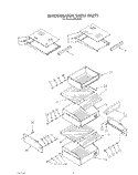 REFRIGERATOR SHELF Diagram and Parts List for ARG4901  Whirlpool Refrigerator