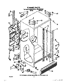 CABINET Diagram and Parts List for 4ED25DQXVW01  Whirlpool Refrigerator