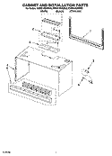 CABINET AND INSTALLATION PARTS Diagram and Parts List for KHMS1850SSS0  KitchenAid Microwave