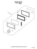 DOOR PARTS Diagram and Parts List for IMH15XVQ2  Whirlpool Microwave