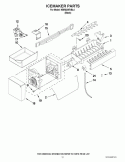 ICEMAKER PARTS Diagram and Parts List for KBRS20EVBL4  KitchenAid Refrigerator