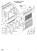 CABINET Diagram and Parts List for R243A2  Whirlpool Air Conditioner