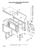 MICROWAVE DOOR AND LATCH Diagram and Parts List for RM278BXV3  Whirlpool Microwave Oven Combo