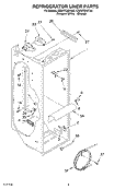 REFRIGERATOR LINER Diagram and Parts List for ED2NTQXKT00  Whirlpool Refrigerator