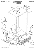 CABINET PARTS Diagram and Parts List for KSRX25FNST03  KitchenAid Refrigerator