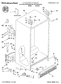 CABINET, LITERATURE Diagram and Parts List for 4KSRS25QFA02  KitchenAid Refrigerator