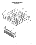 LOWER RACK Diagram and Parts List for KUDD23HY0  KitchenAid Dishwasher