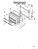 FREEZER DOOR Diagram and Parts List for RT18BKXBW00  Roper Refrigerator