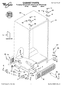 CABINET PARTS Diagram and Parts List for GD5SHAXLT02  Whirlpool Refrigerator