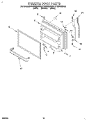 FREEZER DOOR, LIT/OPTIONAL Diagram and Parts List for KTRS21MDBL00  KitchenAid Refrigerator