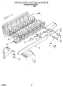 UPPER RACK AND TRACK Diagram and Parts List for KUDX23HB0  KitchenAid Dishwasher