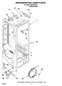 REFRIGERATOR LINER PARTS Diagram and Parts List for IS25AFXRD00  Inglis Refrigerator