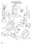 BULKHEAD Diagram and Parts List for LGR8857EZ0  Whirlpool Dryer
