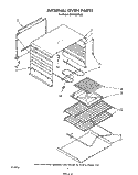 INTERNAL OVEN Diagram and Parts List for RF010EXRW0  Whirlpool Range